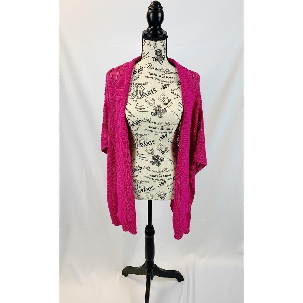 RAFAELLA Magenta Sweater Cardigan